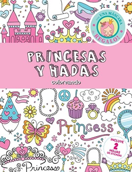 Libro para colorear coloreando princesas y hadas c/mascara+stk