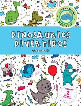 Libro para colorear coloreando dinosaurios diver c/mascara+stk