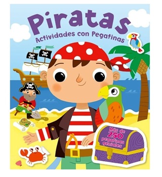 Libro de actividades c/stickers piratas