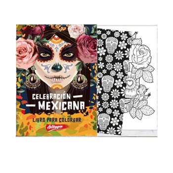 Libro para pintar celebración mexicana