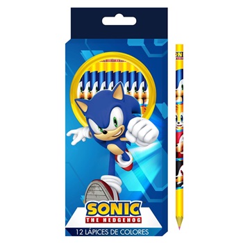 Lapices de colores x 12 largos Sonic so491