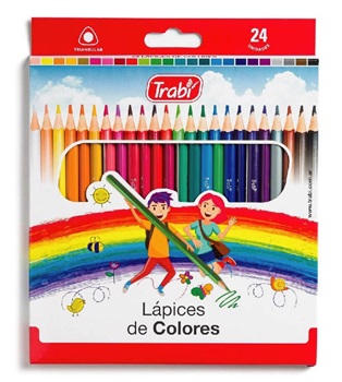 Lapices de colores Trabi x 24 largos
