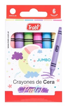 Crayones Trabi jumbo Pastel x6