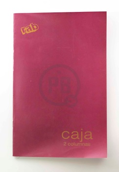 Cuaderno contable Rab caja 2 colum tapa flex 1726/c2