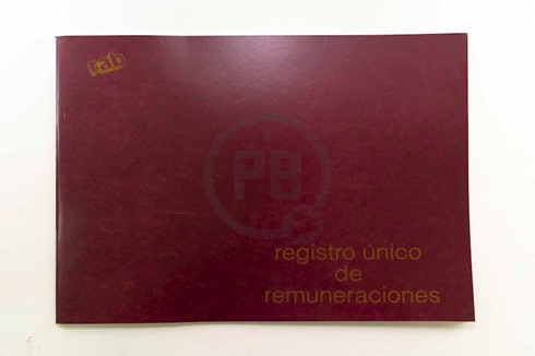 Libro Rab registro unico remuneraciones 2308 tapa flexible 25 folios