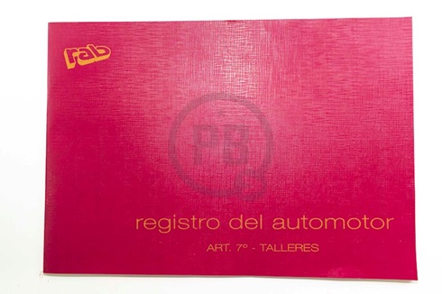 Libro Rab registro automotor talleres 2319 tapa flexible 48 pag