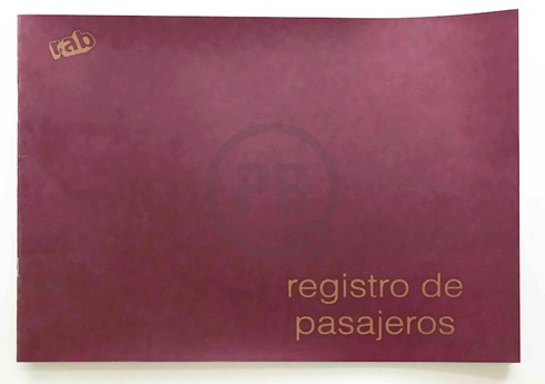 Libro Rab registro pasajeros tapa flexible 2316/p 25 folios