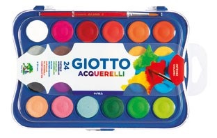 Acuarela Giotto 24 colores bandeja + pincel