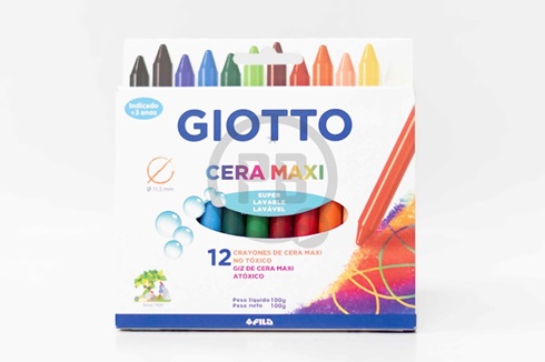 Lapices de colores cera Giotto maxi x 12 unidades