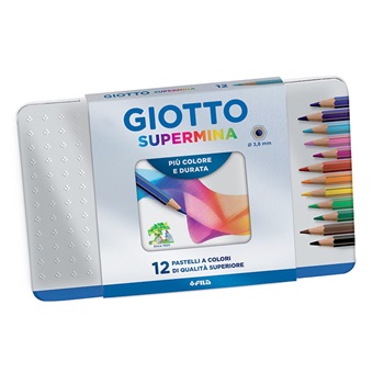 Lapices de colores Giotto supermina 3,8 mm x 12 lata