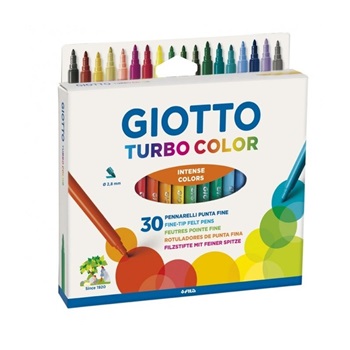 Marcador Giotto turbo escolar x 30 colores