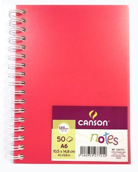 Block Canson artbook notes 50h A6 120g rosa