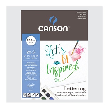 Block Canson lettering mix media 200g 20h 24 x 32