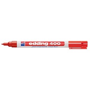 Marcador Edding 400 permanente punta 1 mm rojo