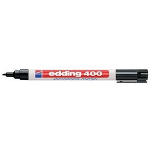 Marcador Edding 400 permanente punta 1 mm negro
