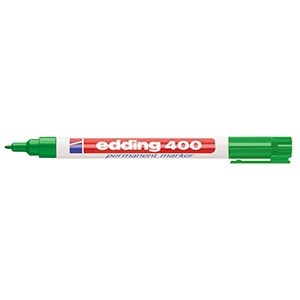 Marcador Edding 400 permanente punta 1 mm verde