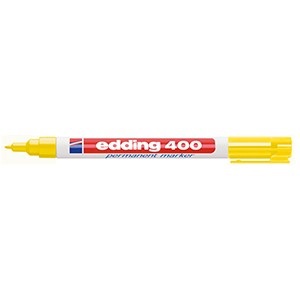 Marcador Edding 400 permanente punta 1 mm amarillo