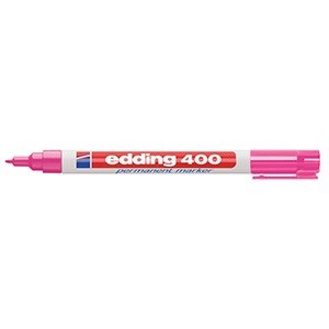 Marcador Edding 400 permanente punta 1 mm rosa