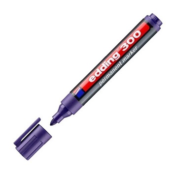 Marcador Edding 300 permanente punta redonda recargable violeta