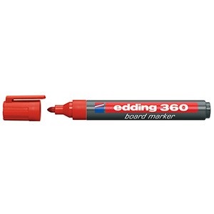 Marcador Edding 360 para pizarra rojo