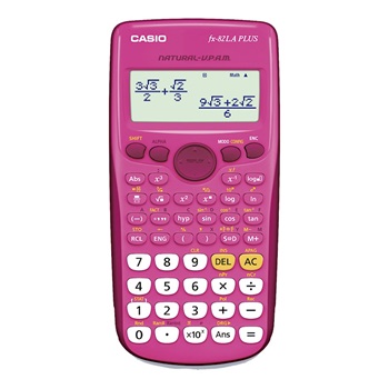 Calculadora Casio cientifica fx-82 la plus 252 funciones rosa