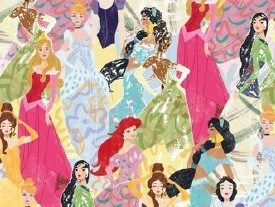Papel afiche Muresco 70 x 100 - licencia - princesas txt