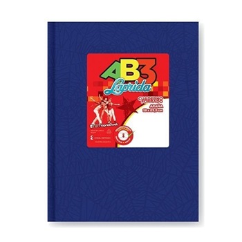 Cuaderno 19 x 23,5 Laprida ab3 araña azul 98 hojas cuadriculado cosido tapa dura