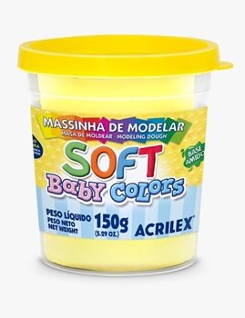 Masa soft Acrilex 150g Pastel amarillo