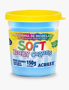 Masa soft Acrilex 150g Pastel azul