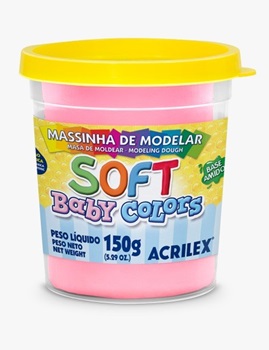 Masa soft Acrilex 150g Pastel rosa