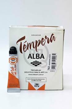 Tempera Alba profesional 6 x 18 ml 782-naranja