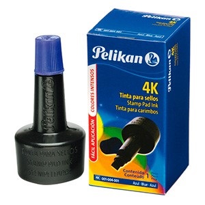Tinta sellos Pelikan 4k 28 cc azul