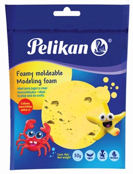 Foamy moldeable - 50 gramos - amarillo - unidades