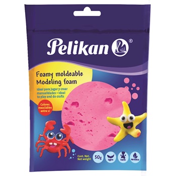 Foamy moldeable - 50 gramos - rosa - unidades