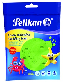 Foamy moldeable - 50 gramos - verde claro - unidades