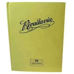 Cuaderno Rivadavia tapa dura 98 hs cuadriculado