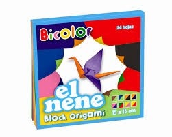 Block El nene origami 15 x 15 bicolor 24 hs