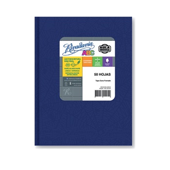 Cuaderno 19 x 23,5 Rivadavia abc aula universal azul 50 hojas rayado cosido tapa dura
