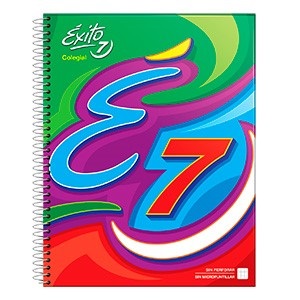 Cuaderno Éxito 21 x 27 colegial espiral tapa dura 100 hs cuadriculado