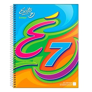 Cuaderno Éxito 21 x 27 colegial espiral tapa dura 60 hs cuadriculado