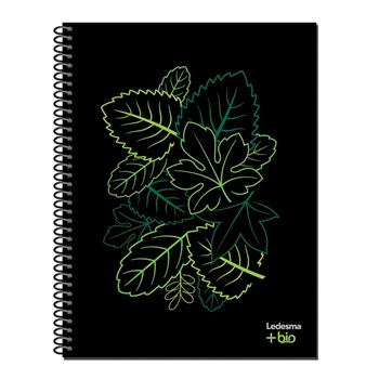 Cuaderno Ledesma 16 x 21 + bio t/pp 120 hojas espiral rayado