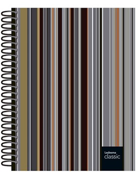 Cuaderno Ledesma 16 x 21 classic metalizado tapa dura 120 hojas rayado espiral