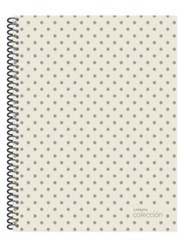 Cuaderno 21 x 27 Ledesma colección tapa dura 84 hs liso espiral