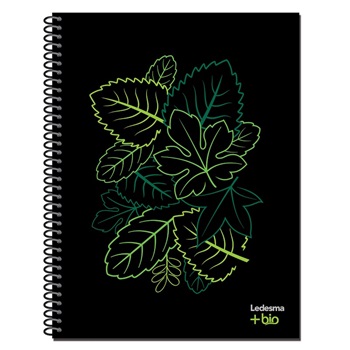 Cuaderno 21 x 27 Ledesma + bio t/pp 84 hojas rayado espiral