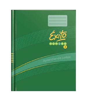 Cuaderno Nº 3 Éxito verde tapa dura 48 hojas rayado