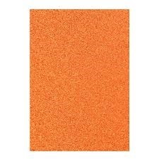 Goma eva glitter Asb 40 x 60 naranja c/u