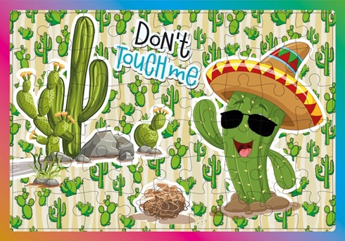 Puzzle Inkdrop 54 piezas 50 x 35cms cactus-llamas
