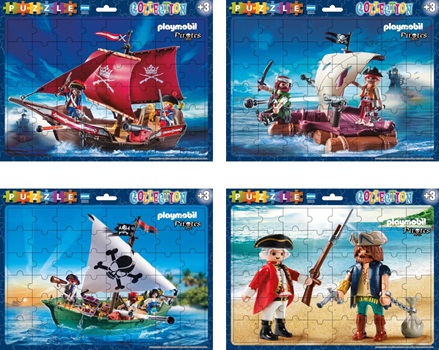 Puzzle Inkdrop 48 piezas 22 x 29 playmobil piratas