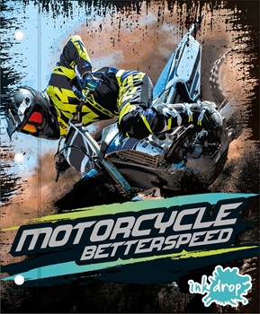 Carpeta Nº 3 cartoné motocross