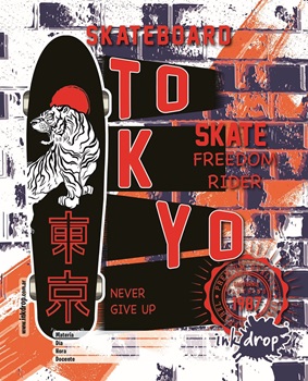Separador materia carta Inkdrop urban style + skate